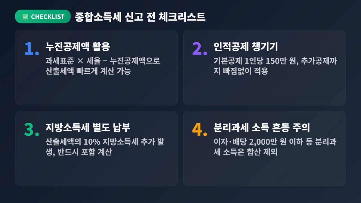 종합소득세 신고 전 체크리스트