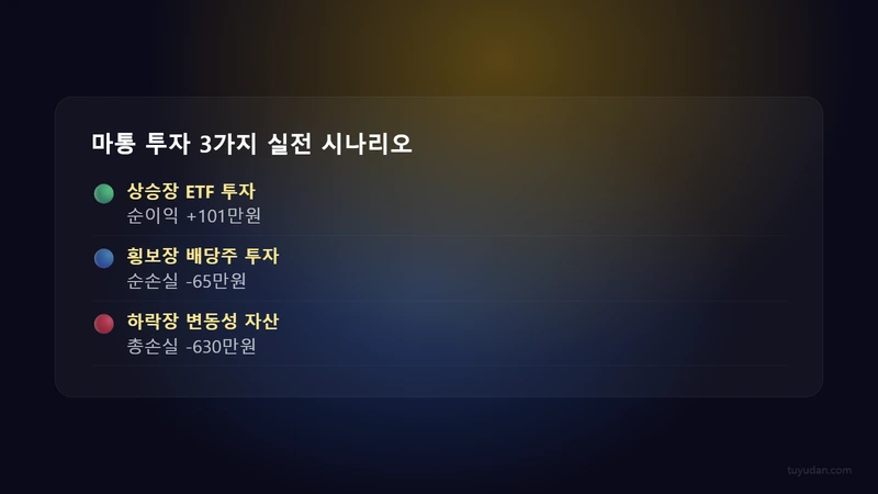 마이너스 통장 투자, 득일까 실일까? 이자 vs 수익률 실전 계산 3 마통 투자 3가지 실전 시나리오