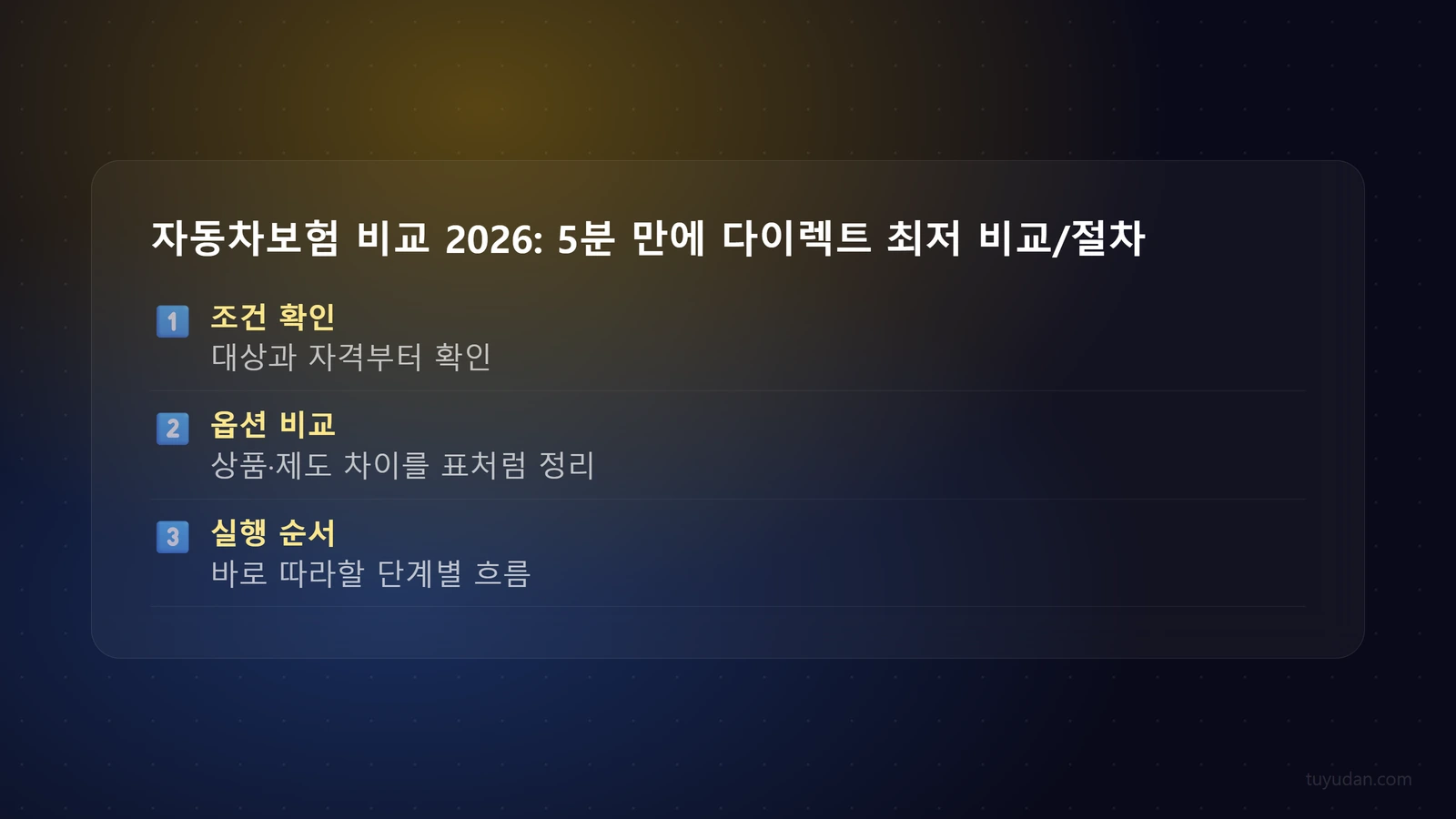 자동차보험 비교 2026: 5분 만에 다이렉트 최저가 & 숨은 혜택 찾는 비법 3 자동차보험 비교 2026: 5분 만에 다이렉트 최저가 & 숨은 혜택 찾는 비법 🚗 단계별 가이드