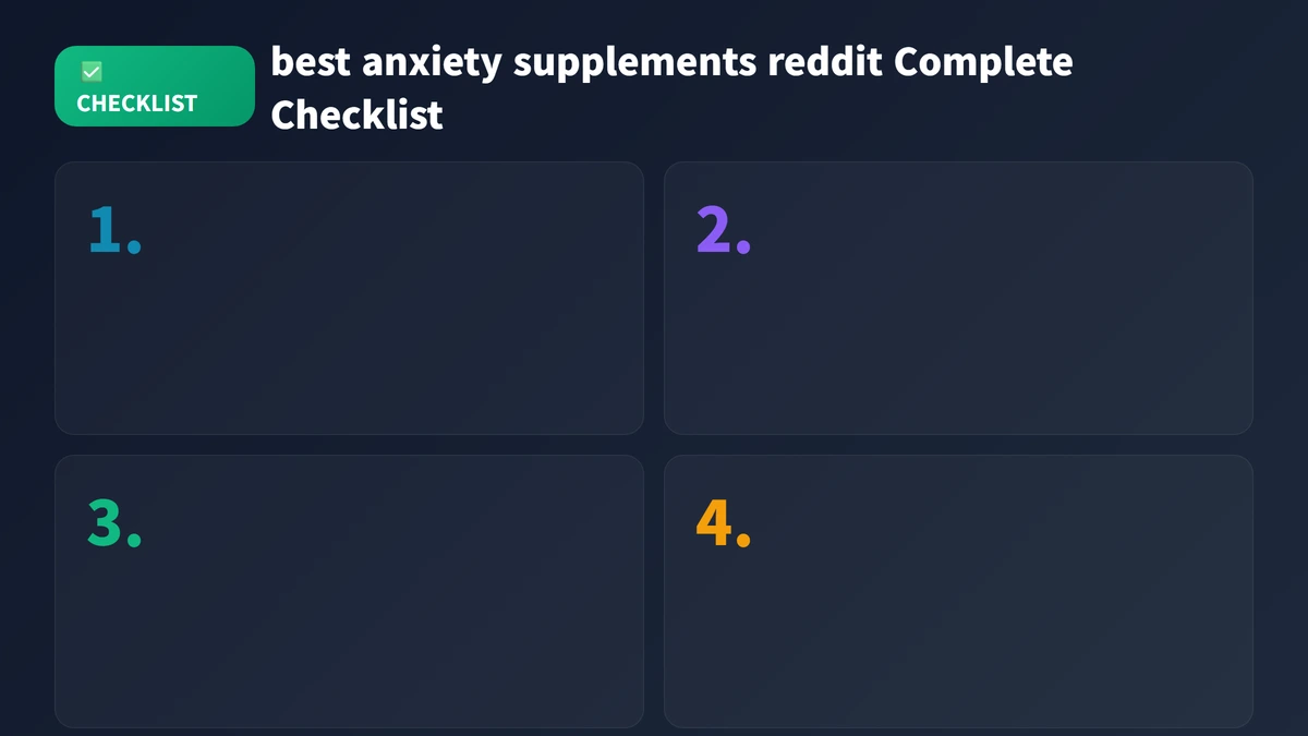 best anxiety supplements reddit checklist guide 2026
