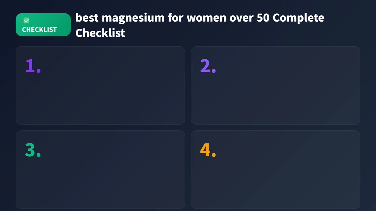 best magnesium for women over 50 checklist guide 2026