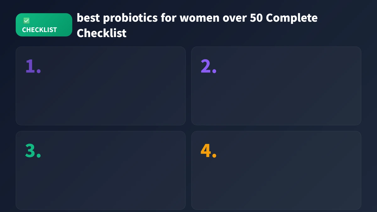 best probiotics for women over 50 checklist guide 2026