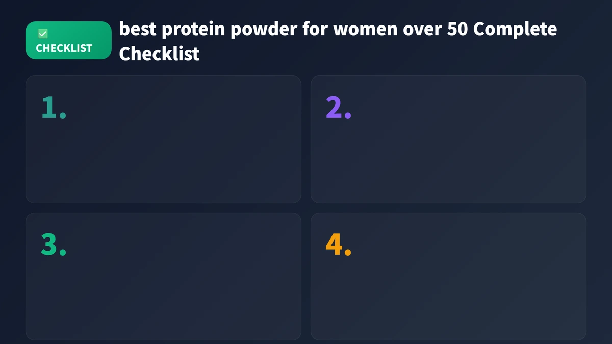 best protein powder for women over 50 checklist guide 2026