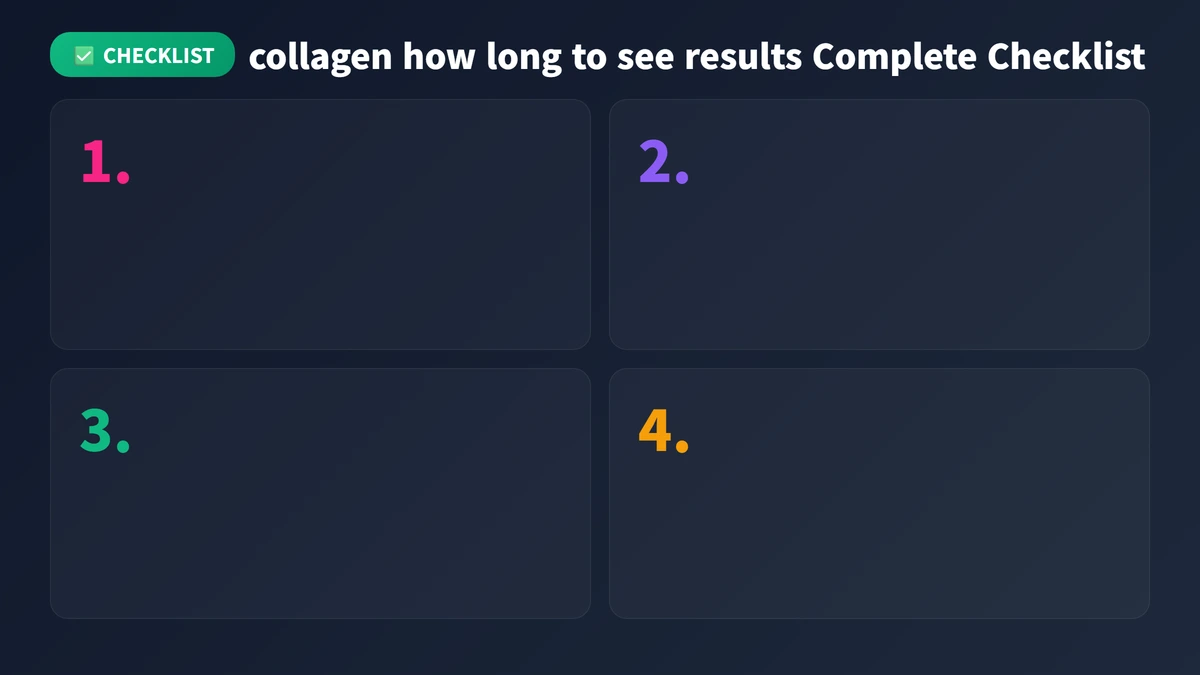 collagen how long to see results checklist guide 2026