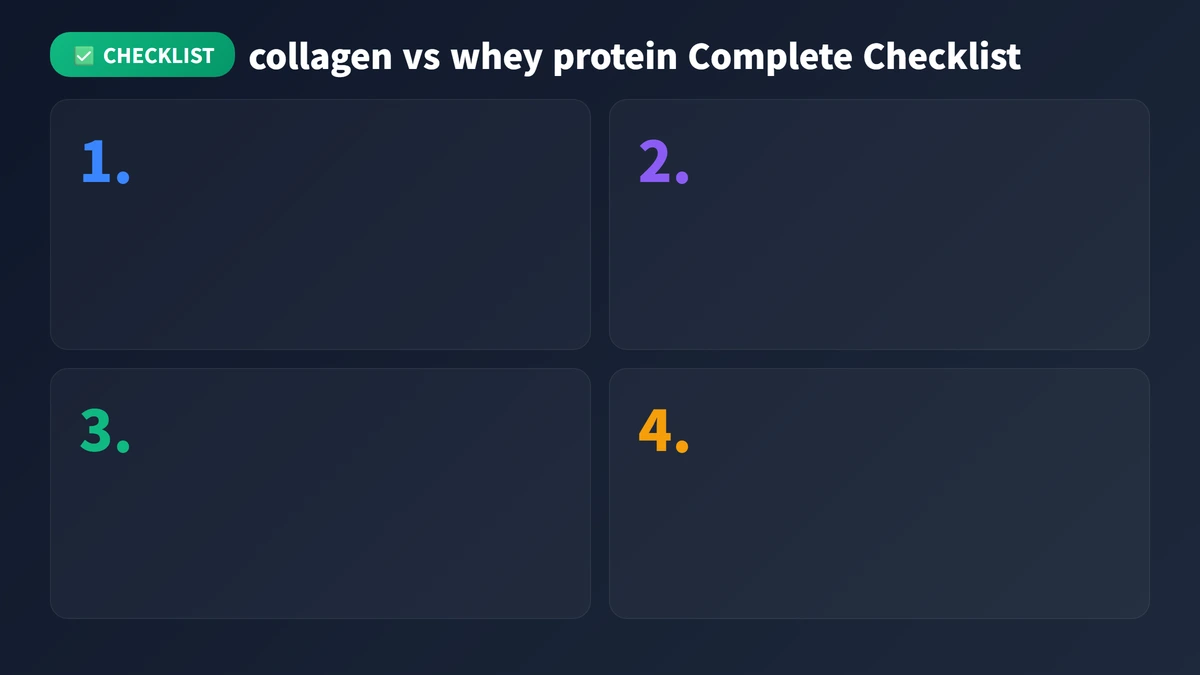 collagen vs whey protein checklist guide 2026