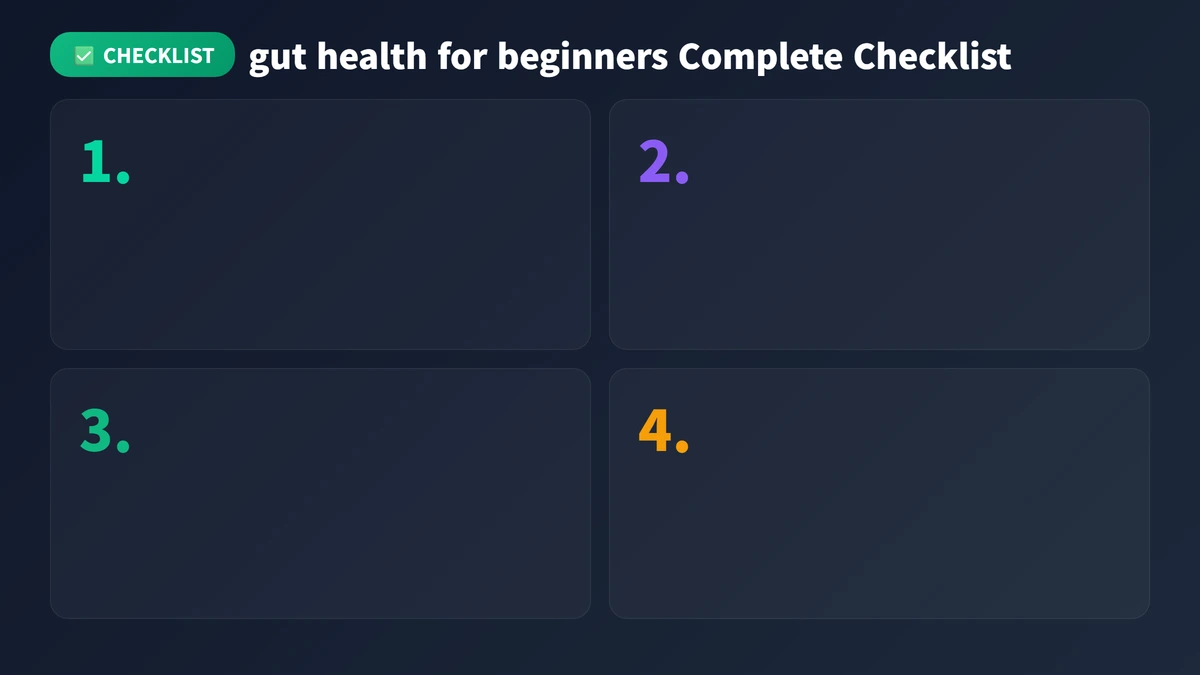 gut health for beginners checklist guide 2026