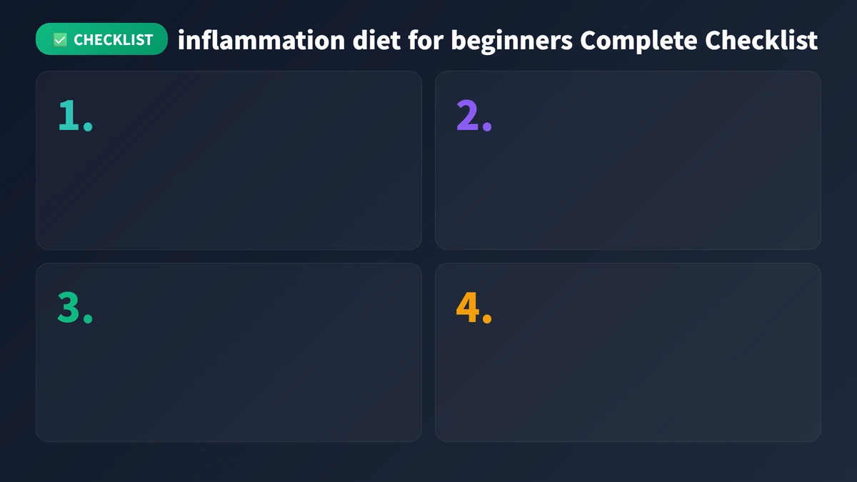 inflammation diet for beginners checklist guide 2026