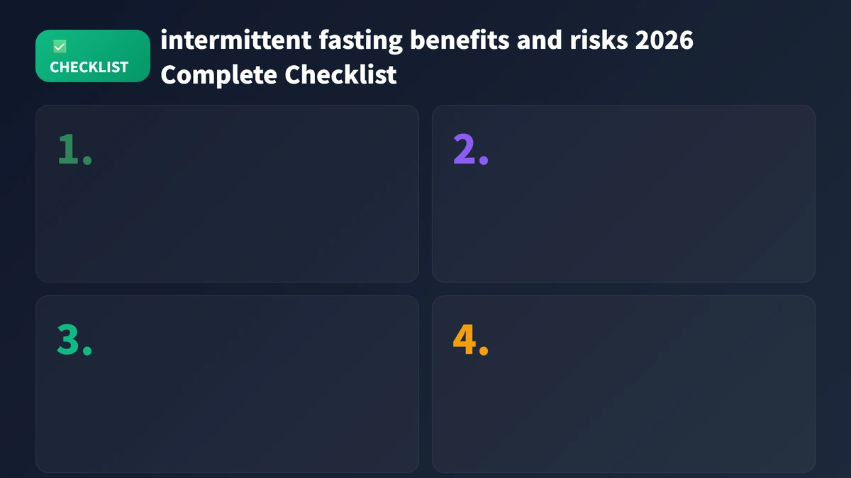 intermittent fasting benefits and risks 2026 checklist guide 2026
