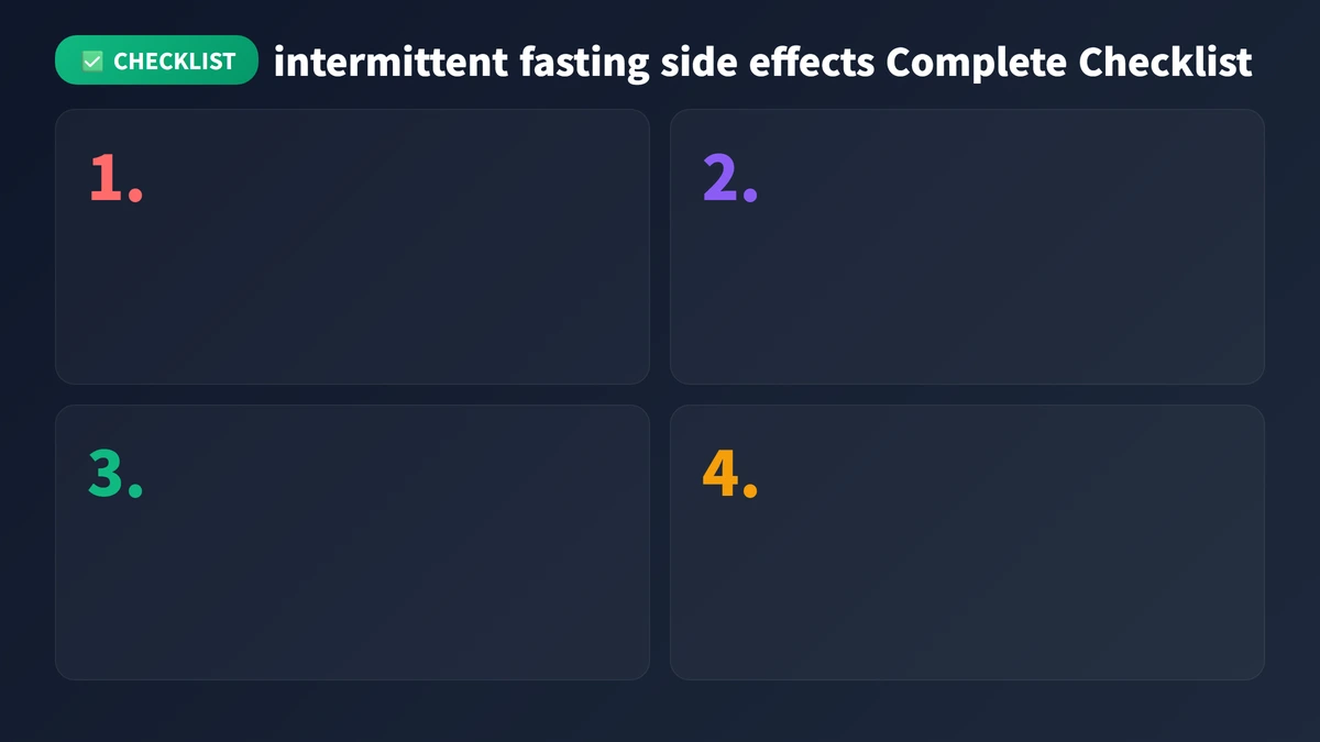 intermittent fasting side effects checklist guide 2026
