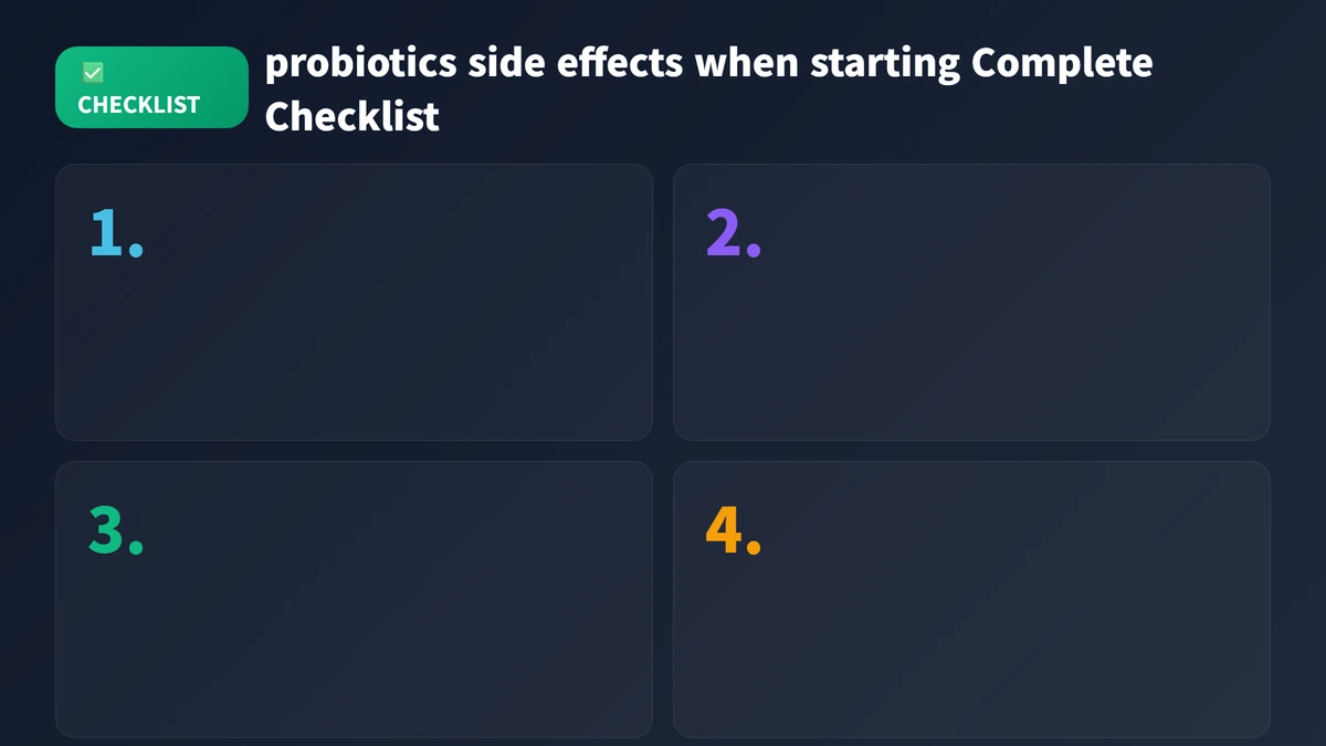 probiotics side effects when starting checklist guide 2026