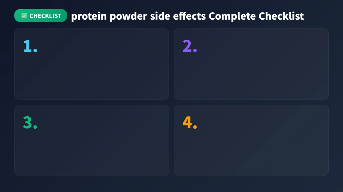 protein powder side effects checklist guide 2026