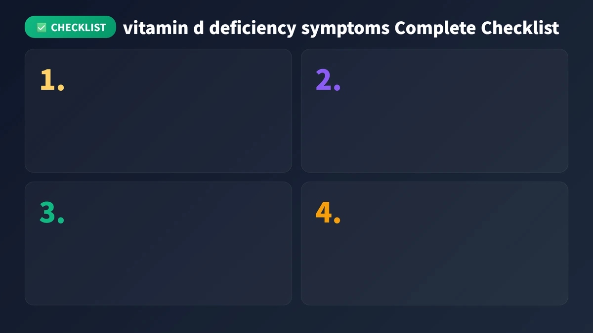 vitamin d deficiency symptoms checklist guide 2026