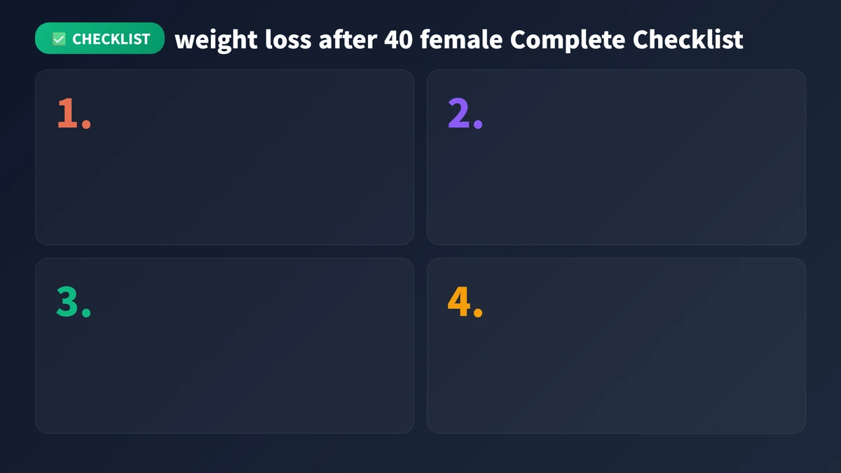 weight loss after 40 female checklist guide 2026