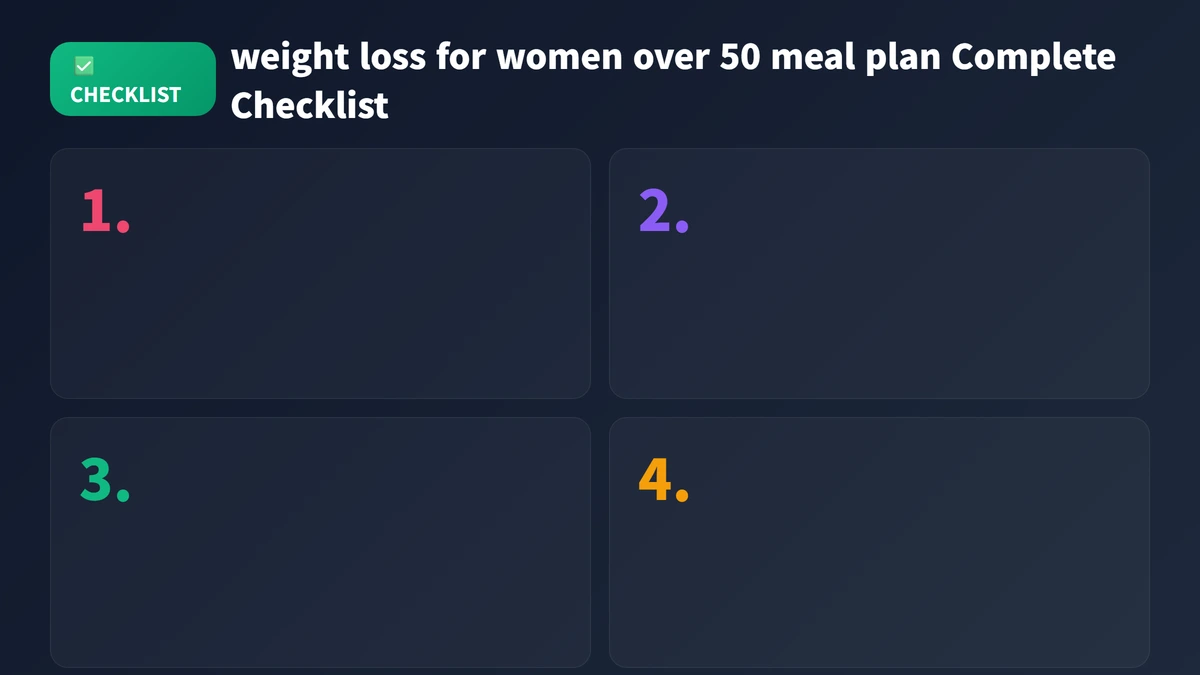 weight loss for women over 50 meal plan checklist guide 2026