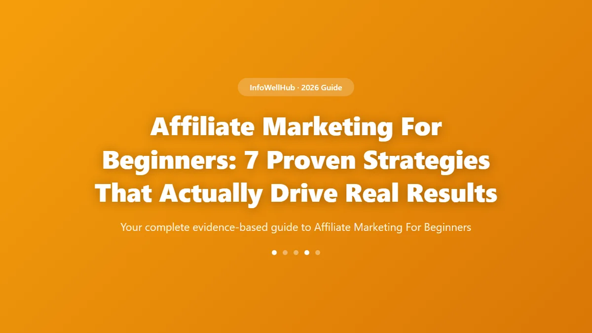 Affiliate Marketing For Beginners guide 2026