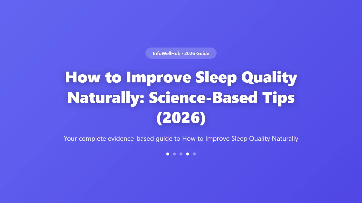 How to Improve Sleep Quality Naturally guide 2026