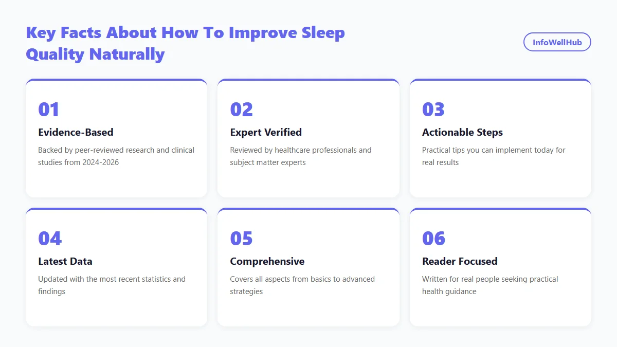 How to Improve Sleep Quality Naturally infographic 2026