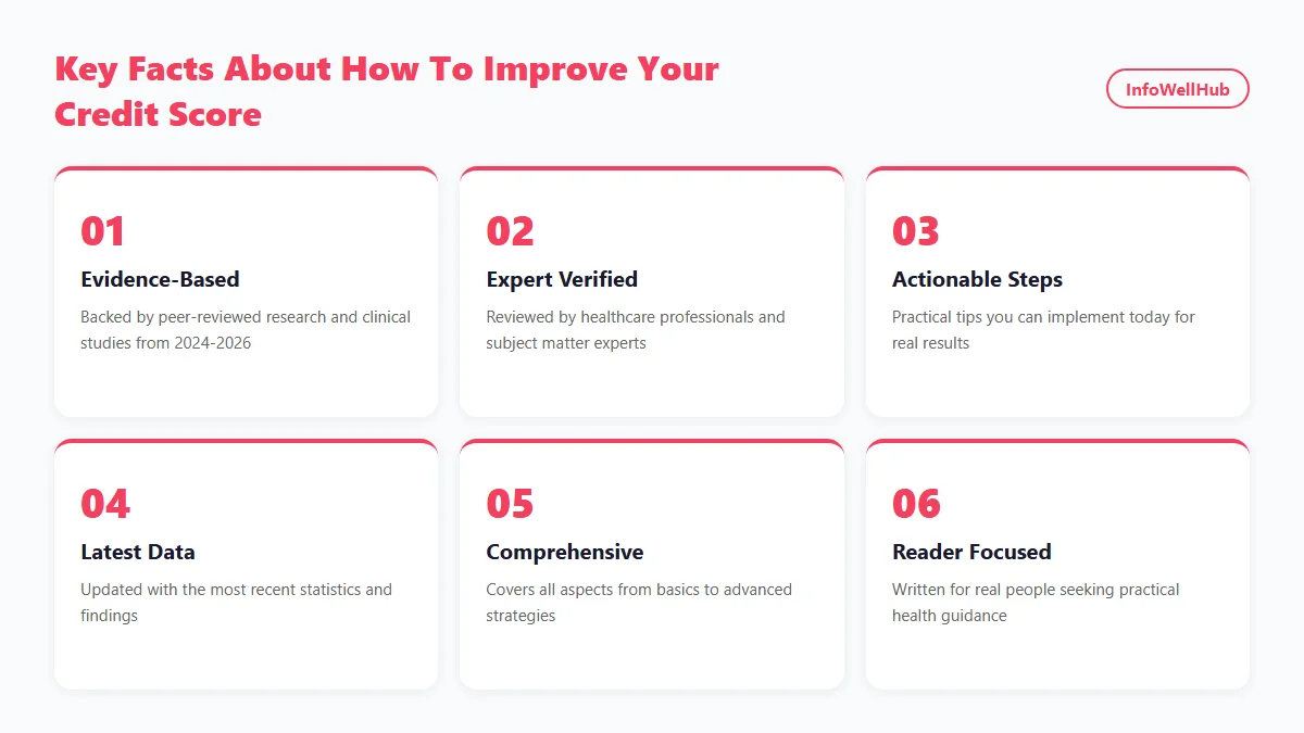 How to Improve Your Credit Score infographic 2026