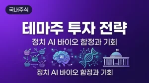 테마주 투자의 함정과 기회: 정치·AI·바이오 완벽 분석 테마주 투자의 함정과 기회 정치 AI 바이오 한전산업 주가 전망