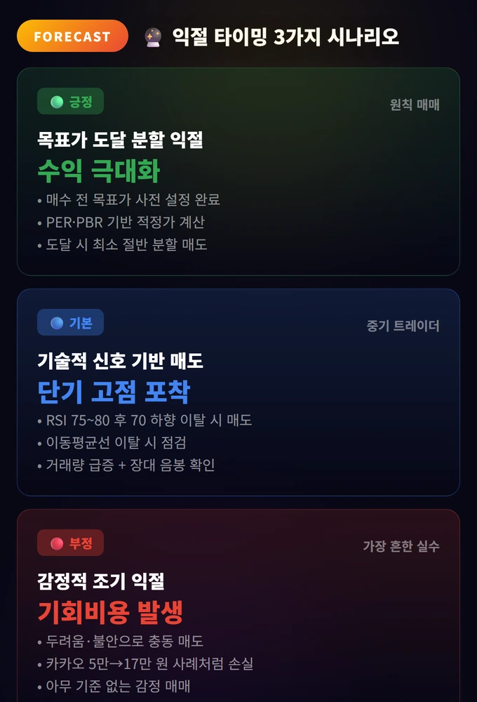 익절 타이밍 3가지 시나리오